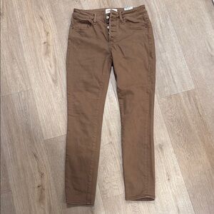 Driftwood Women's Skinny Jeans button fly - Brown